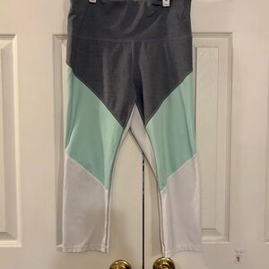 Women’s Leggings - Gray, Mint, and White
